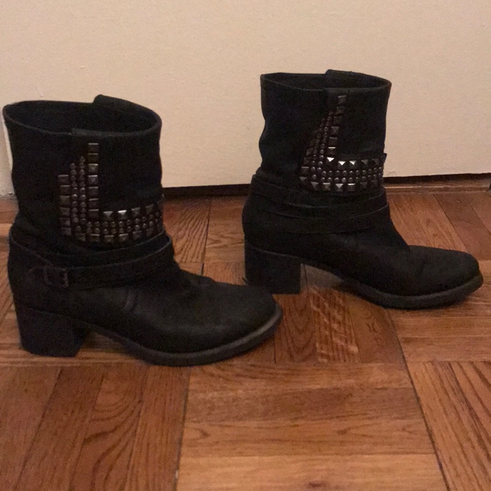 Black Stud Booties